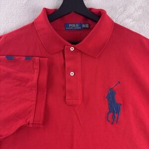 Polo Ralph Lauren Big Pony Polo Shirt Mens Size 2XLT Red Short Sleeve Casual Top